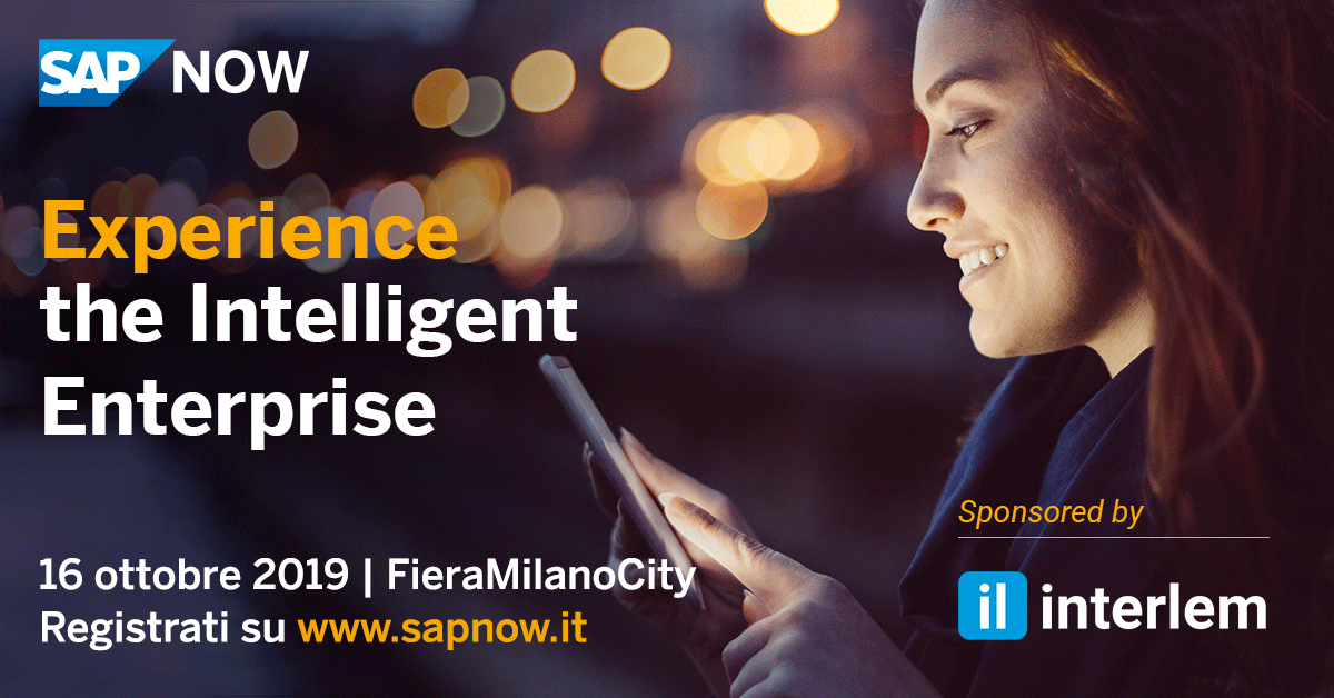 Interlem a SAP NOW Milano 2019 - 16 ottobre 2019 - FieraMilanoCity